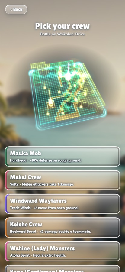 Previewing an island
