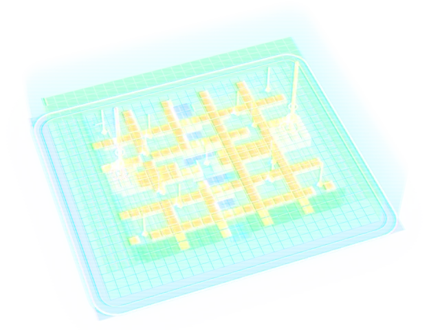 Hologram map of Taro Patch Throwdown