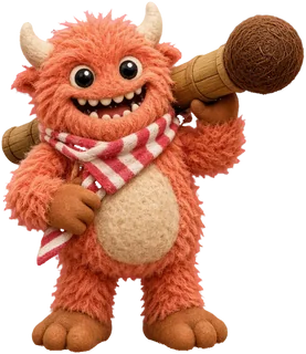 Coco Nui, a felt monster from Musubi War