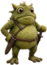 Garrup, a felt monster from Musubi War